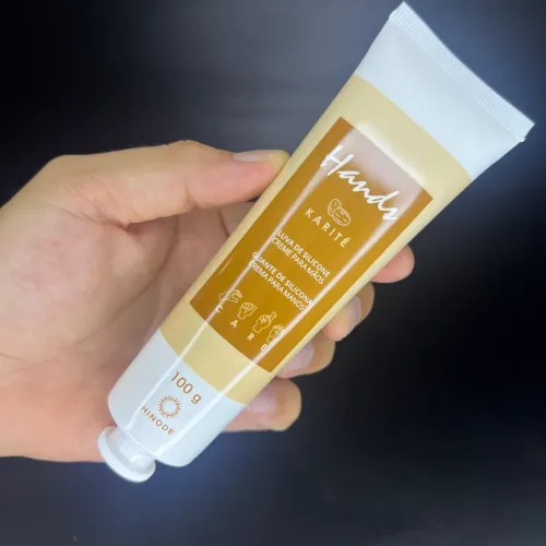 Luva de Silicone creme para as mãos  Hands Karité 100g