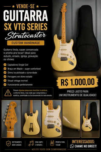 GUITARRA SX VTG SERIES STRATOCASTER - CUSTOM HANDMADE ?  