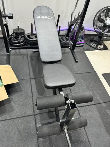 BANCO DE MUSCULAÇÃO 10X1 COM ROSCA SCOTT E CADEIRA EXTENSORA/FLEXORA MEGAGYM 