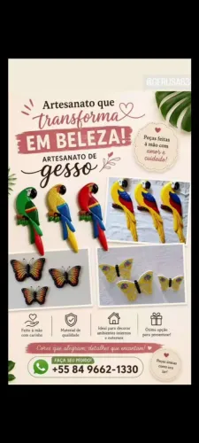 Decoração de parede artesanato em gesso peças grandes