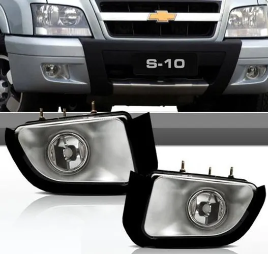 Par de Farol de Milha S10 Blazer Pitbull 2001 a 2011