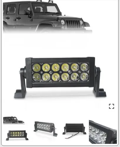 Farol de Milha Universal Barra 12 Leds Suns 36Wats