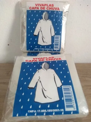 Capa de chuva - plastico - Tamanho único - Nova