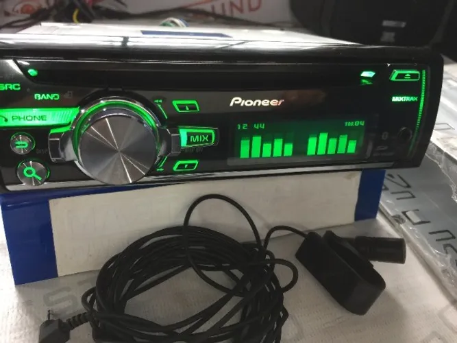 cd radio pioneer deh-x8650bt c/ bt,usb,sd, multicolor semi novissimo mixtrax 6 rca 