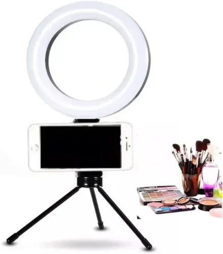  Iluminador Ring Light 6 Polegadas 16cm Usb Led Tripé Mesa  wpp:43. *