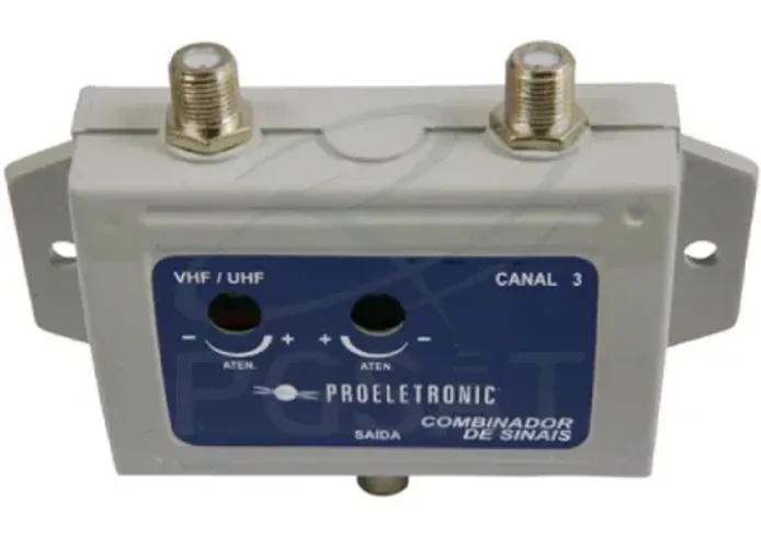 Combinador de Sinais UHF/VHF x Canal 3 Proeletronic
