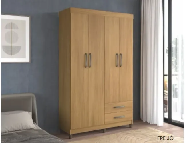 Guarda Roupa 4 Portas Solteiro ( montagem grátis)