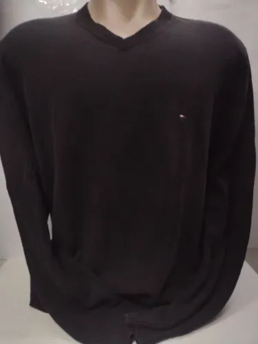 Suéter Tommy Hilfiger XG preto 100% algodão em ótimo estado . Original