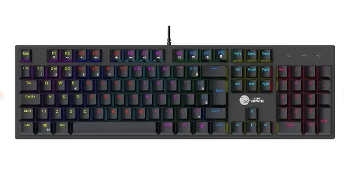 Teclado Mecânico Gamer Ninja Leap, Switch Blue, Rgb