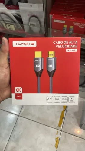 Cabo hdmi 2,1 ultra 3m tomate 8k
