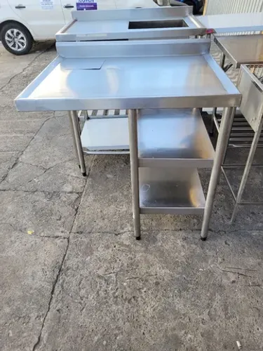 BANCADA INOX 304 COM DESCARTE DE DETRITOS. 