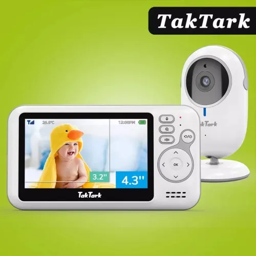 Babá Eletrônica Tak Tark Modelo BM612 - Tela de 4,3 Polegadas e com Zoom Digital 3X