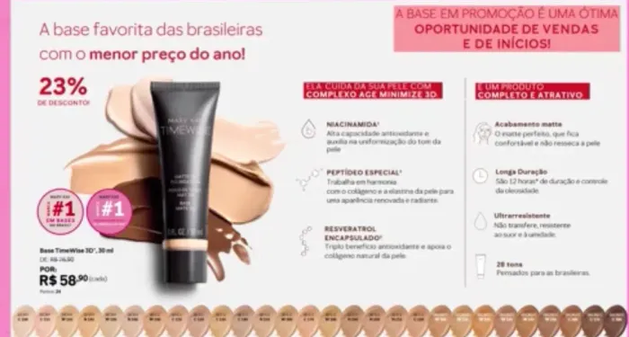 Base 3d Mary Kay- Promoção 