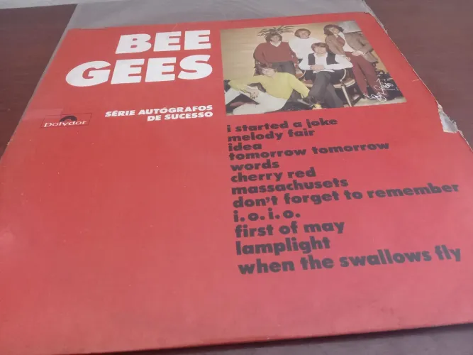 Lp Bee Gees autógrafos de sucesso 
