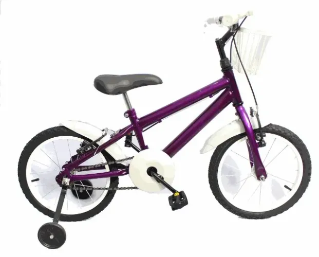 Bicicleta Aro 16 Infantil Rodas em Alumínio Com Rodinha e Cestinho 21605