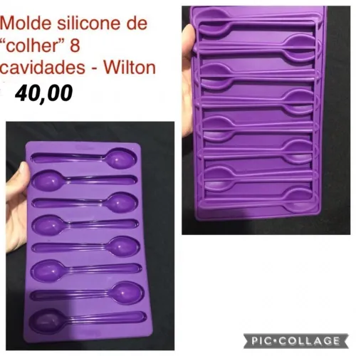 Forma NOVA de silicone formato ?colher?  marca Wilton