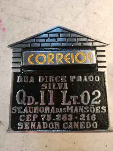 Caixa de correio cok endereço pequena alumínio