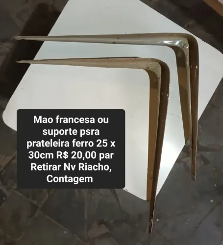 Mão francesa ou suporte para prateleira 10,00 par