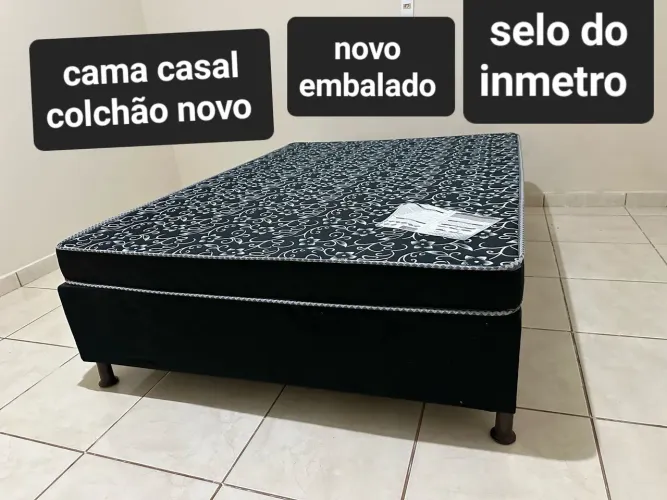 Cama Casal Colchão Novo - Selado inmetro qualidade 