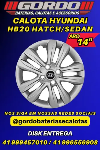 calotas hb20 aro 14 . jogo de calota modelo original. disk entrega .
