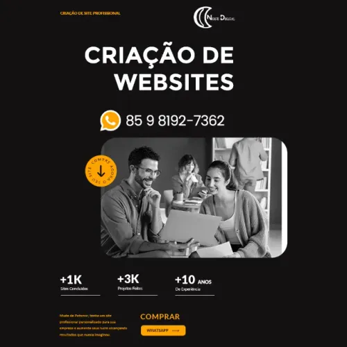 Criação de Sites e Lojas Virtuais Profissionais e Personalizados