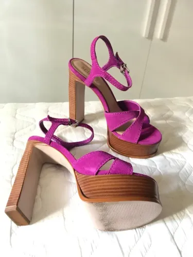Sandália Plataforma Rosa Pink