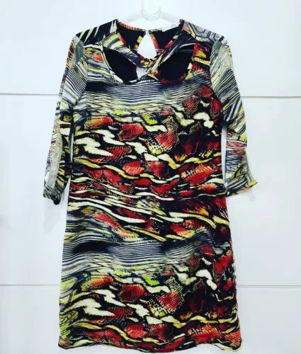 Vestido de viscose Tam. P da Dhamas