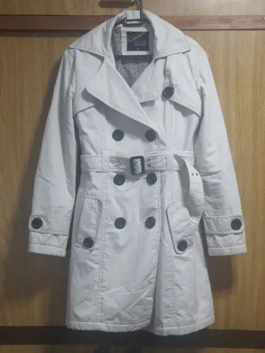 Casaco Trench Coat Bege Feminino