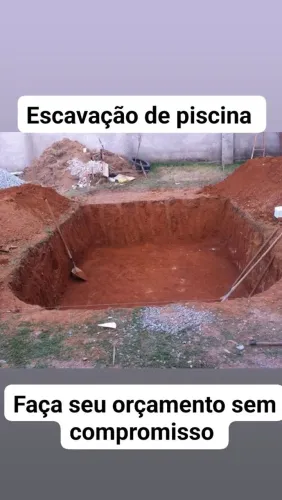 Escavação de piscina 