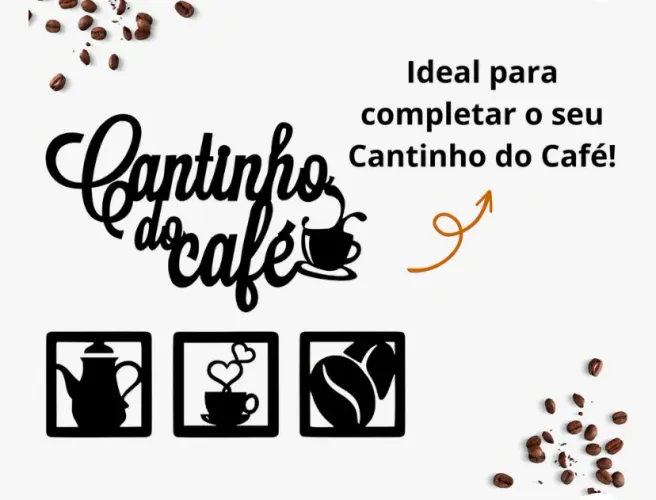 Placas decorativas - Cantinho do café 