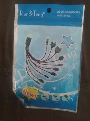 Cabo Multi Carregador USB 8 em 1 - Novo