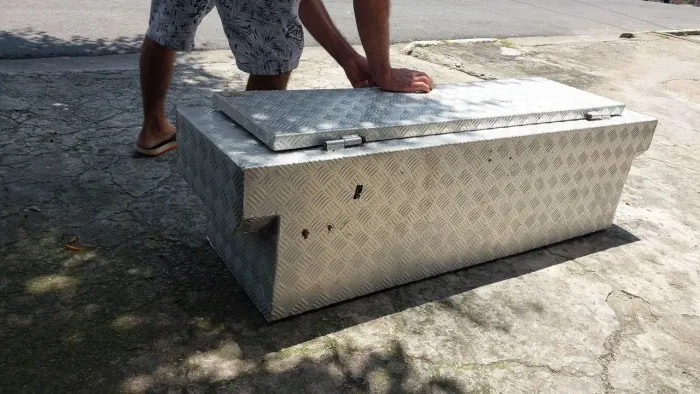 baú de alumínio p/ saveiro .caixa de carga/ferramentas