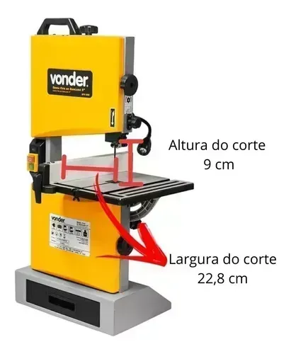 Serra Fita De Bancada 300w Cap. De Corte Até 90mm Vonder