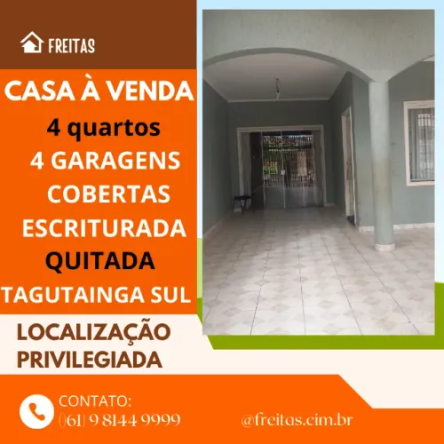 Casa à Venda em Taguatinga Sul - 4 Quartos, Suíte, Garagem Coberta, Próxima ao Metrô e Com