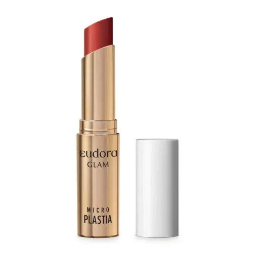 Batom Eudora Glam Micro Plastia - Vermelho Intenso