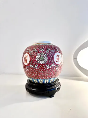 Vaso em porcelana chinesa vintage 