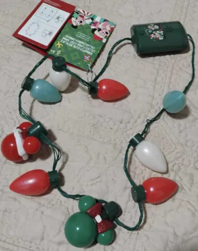 Cordão Natalino Mickey e Minnie 