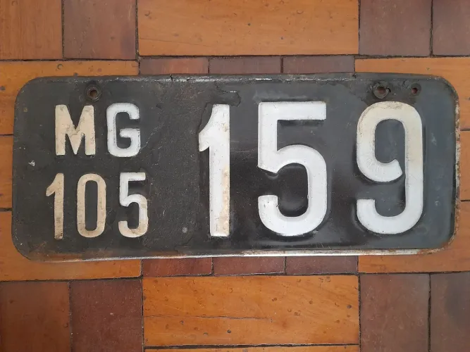 Placa Original Antiga e Rara de Carro da Década de 1920