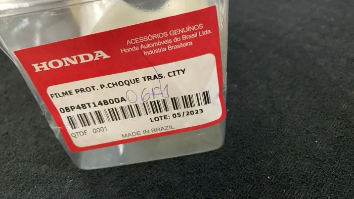 Filme Protetor de Para-choque Traseiro Honda New City 2022 a 2024