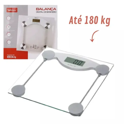 Balança digital pesa até 180 kilos