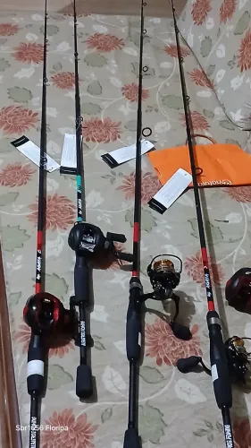Kit de Vara de Pesca Albatroz aqua/agata carretilha ou molinete