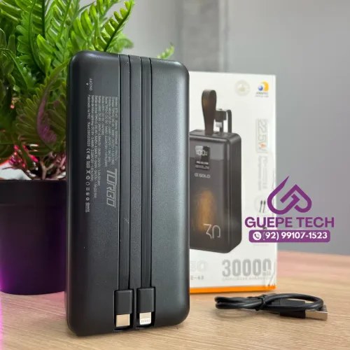Power Bank 30.000mAh Com 22.5W de Potência 