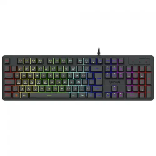 Teclado Semi Mecânico Redragon Netherbane RGB Switch Membrana K521-RGB - WZetta