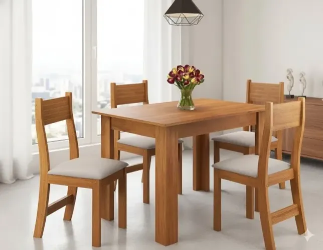 Mesa de Jantar Palace com Cadeiras Brisa Bronze (PRODUTO DISPONIVEL EM NOSSO ESTOQUE)