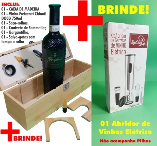 Vinho Freixenet Chianti DOCG 750ml C/ Caixa de Madeira + BRINDE ESPECIAL
