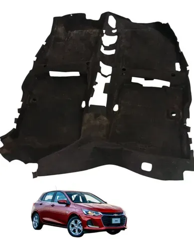 Carpete Assoalho Chevrolet Onix 1.0 Turbo 2019 2020 Cinza-escuro