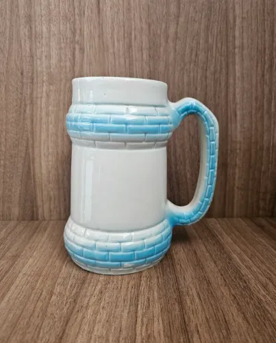 Caneco de chopp 600 ml detalhes azul