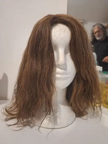 Peruca Feminina Longa 100% Cabelo Natural - Alta Qualidade marrom dourado