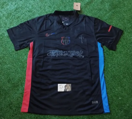 Camisa Barcelona x Travis Scott 2024/25 Preta - Edição Comemorativa