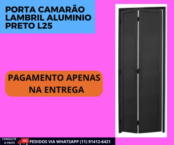 porta lambril preto camarão - esquadrif